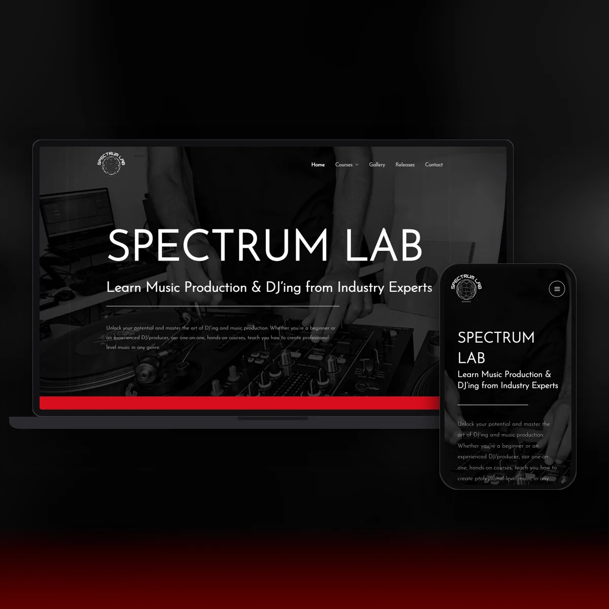 Le site de Spectrum Lab sur ordinateur et sur mobile
