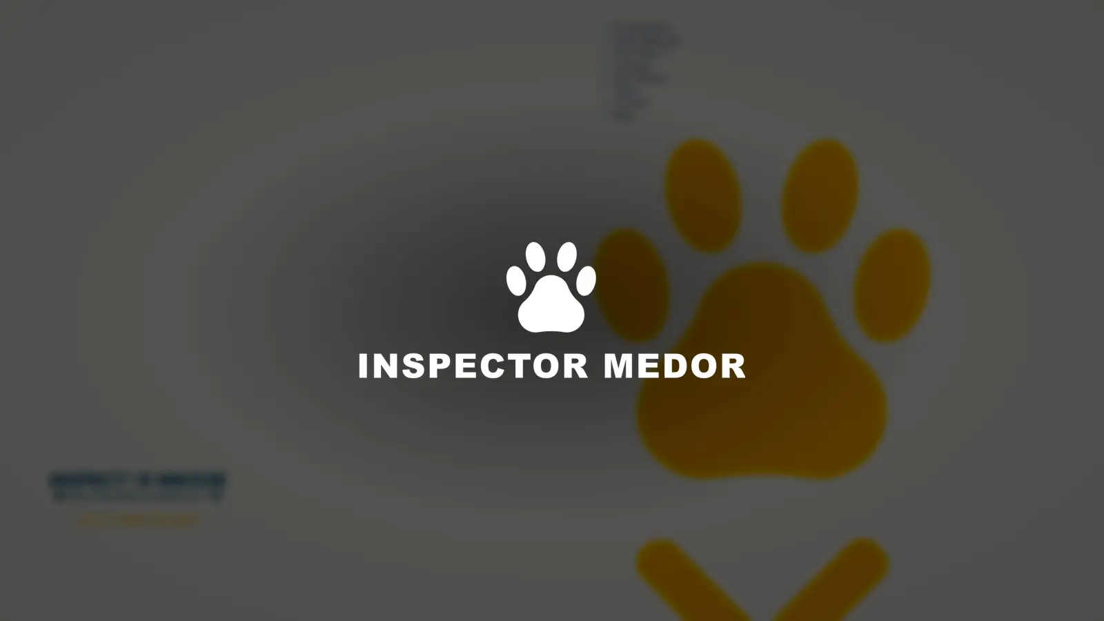Logo Inspector Médor sur une image du site Inspector Médor