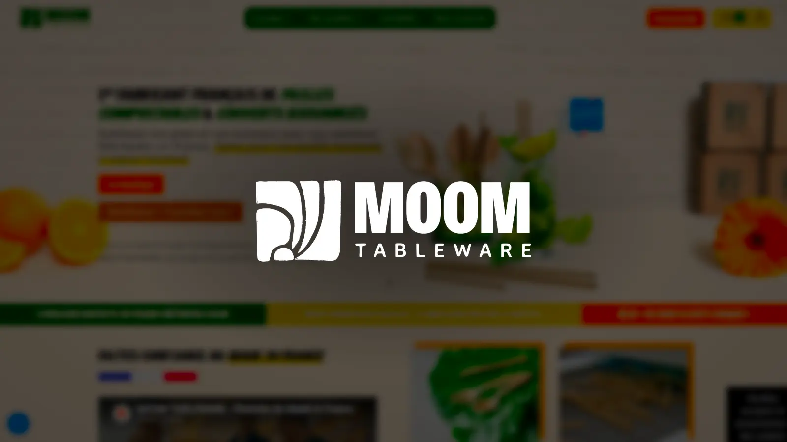 Logo Moom Tableware sur une image du site Moom Tableware